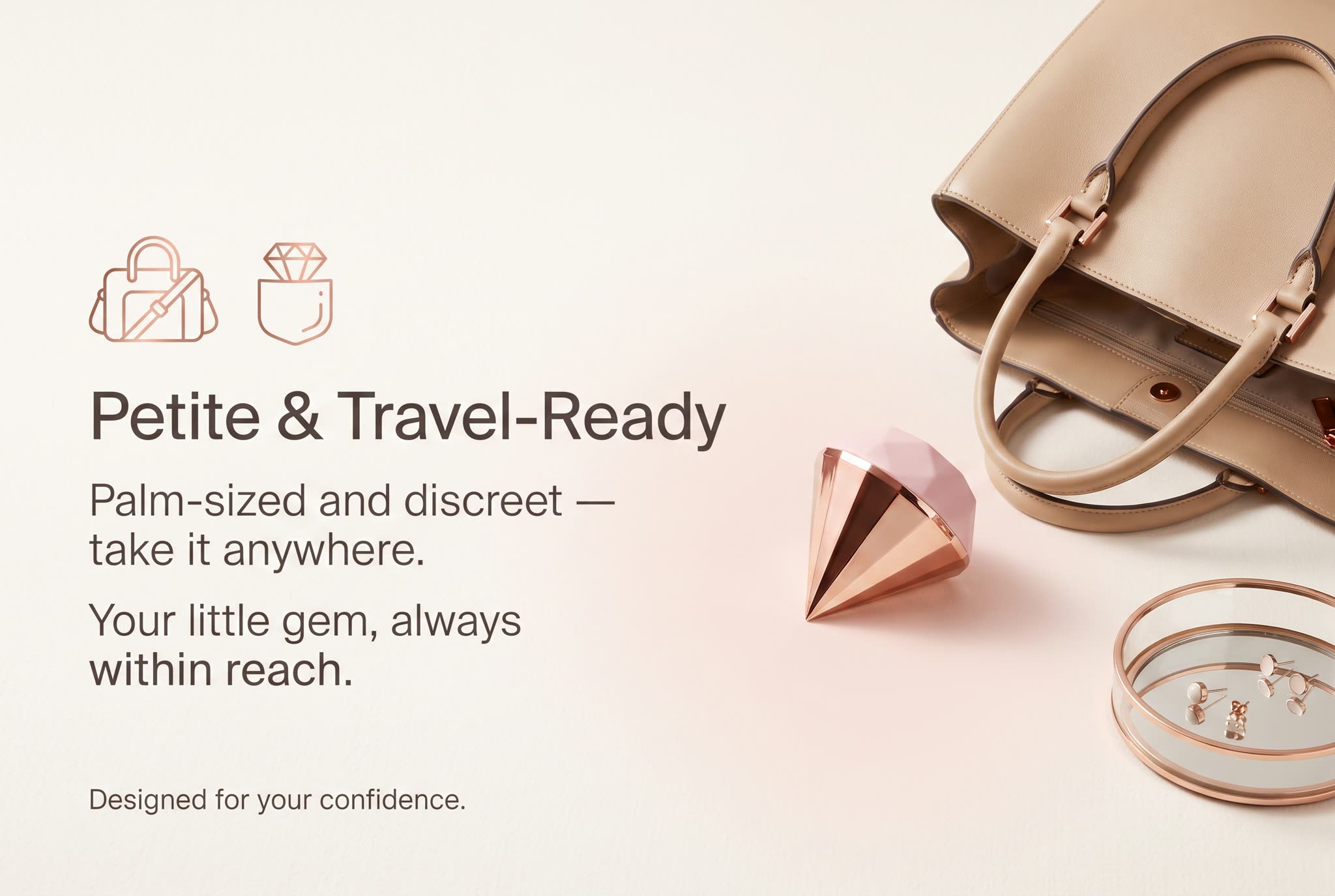 Petite and travel-ready — palm-sized and discreet