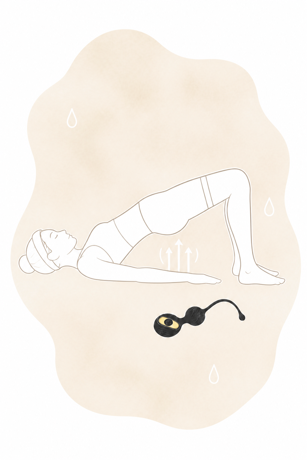 Hip bridge with Kegel ball