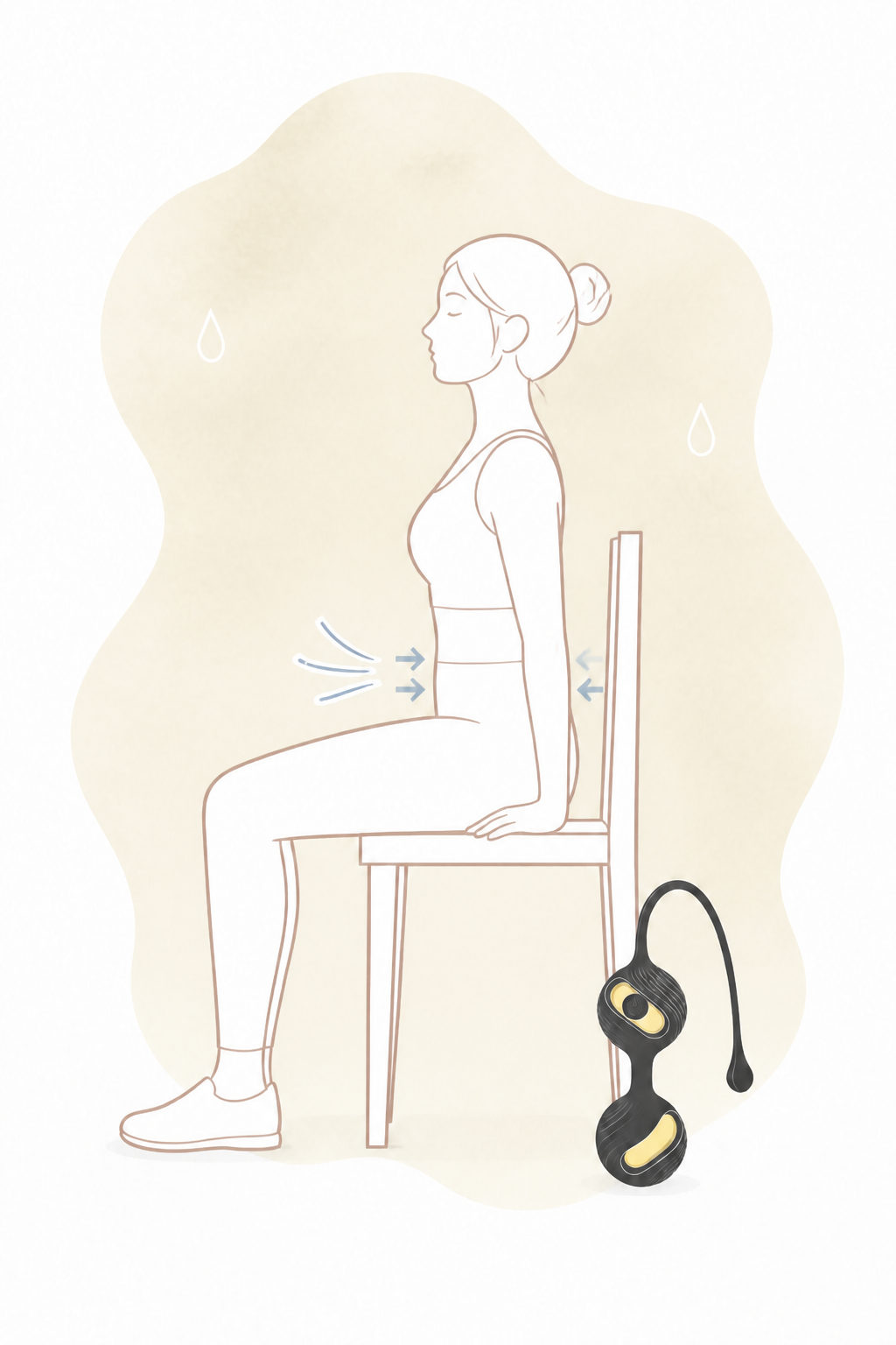 Seated pelvic floor hold