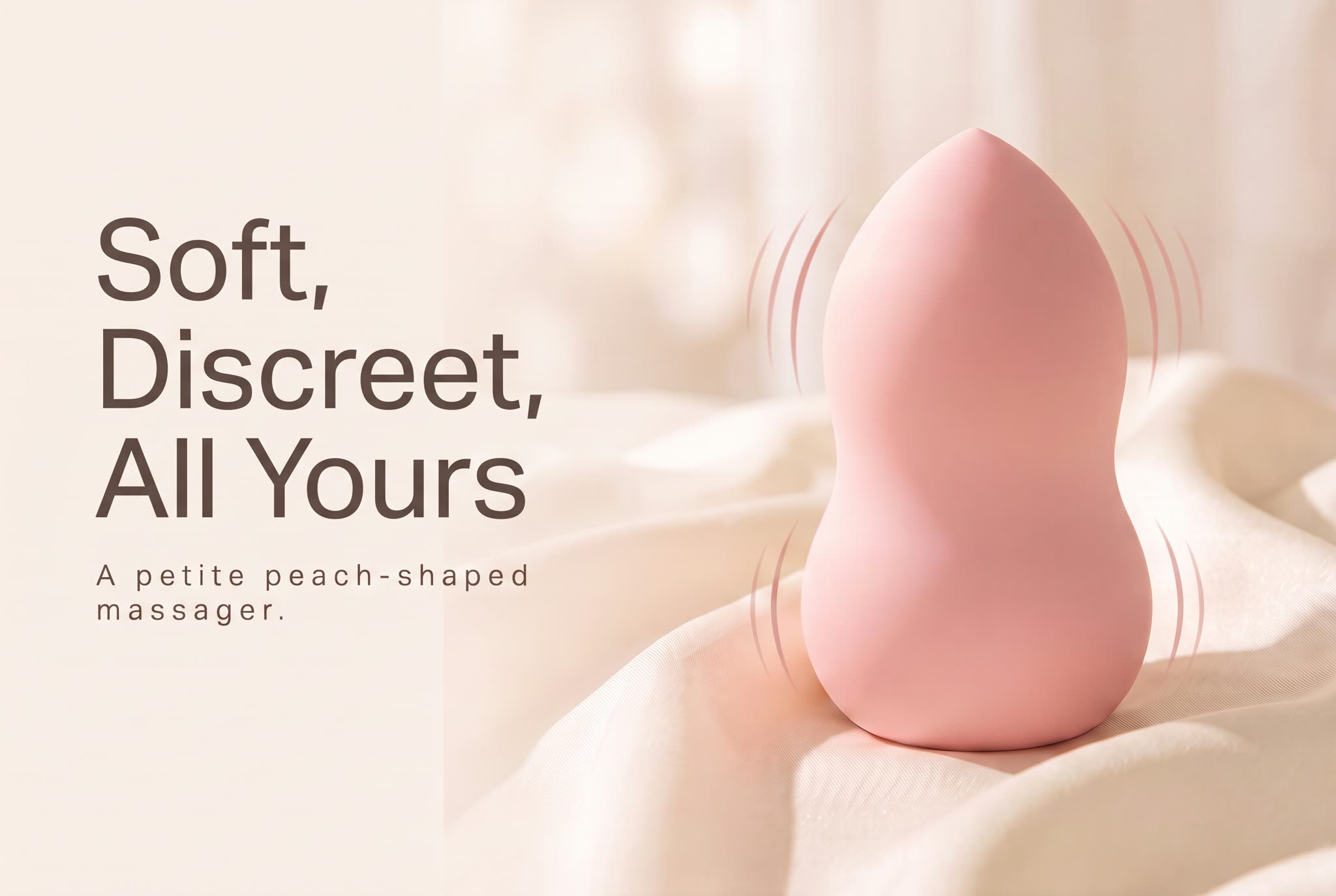 Peach mini vibrator — soft, discreet, all yours