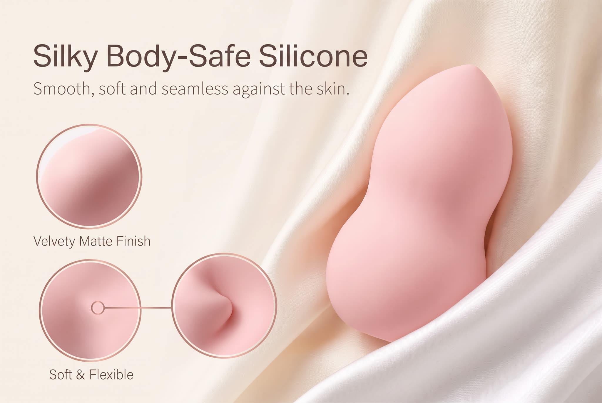 Silky body-safe silicone — velvety matte finish